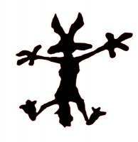 Wile E Coyote Wiley Coyote Hitting Wall Splat Wiley Vinyl Decal Sticker.png