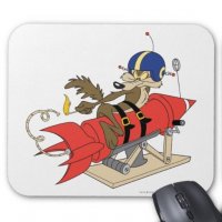 Wile E_ Coyote Launching Red Rocket Mouse Pad.jpeg