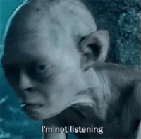 Stop Talking GIF - Not Listening LOTR Lord Of The Rings - Discover & Share GIFs.gif