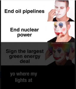 clown-makeup-end-oil-pipelines-nuclear-power-green-energy-lights.jpg