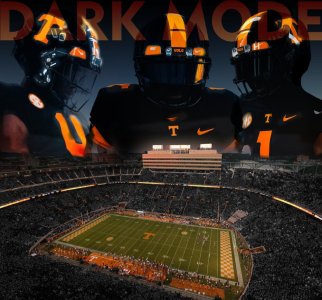 University of Tennessee Vols football blackout, dark mode uniforms