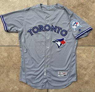 R.A. Dickey Game Worn Blue Jays Jersey