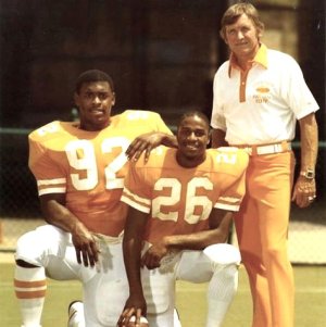 John Majors, Reggie White, Willie Gault 1982.jpg