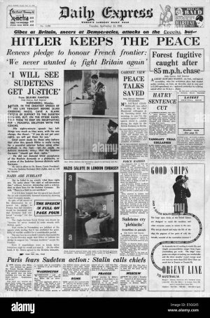 1938-daily-express-front-page-reporting-adolf-hitlers-speech-offering-E5GGX5.jpg