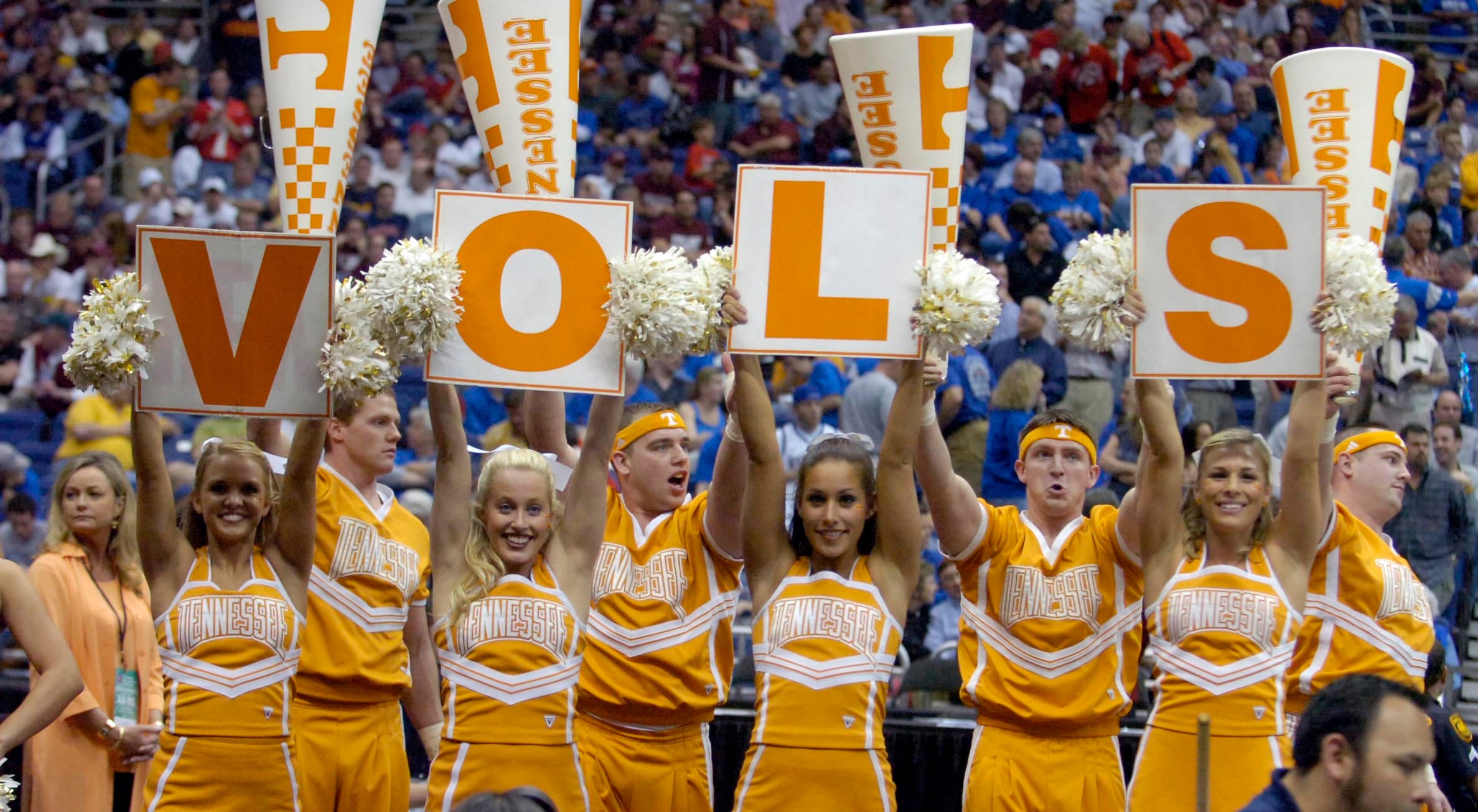 University of Tennessee cheerleaders through the years