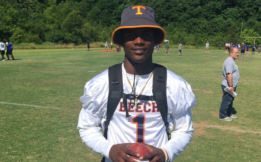 Four-star Tennessee prospect sporting the Power T bucket hat