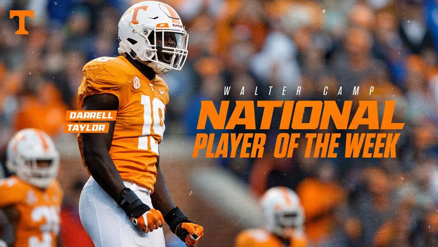 Darrell Taylor Named National Defensive Player of the Week by Walter Camp