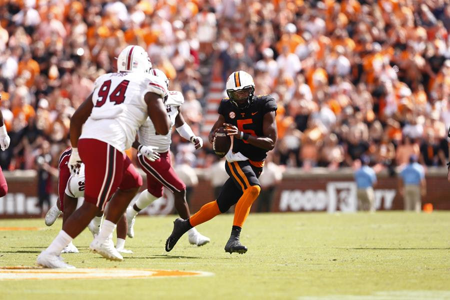 Vols Strike Early, Cruise Past Gamecocks, 45-20