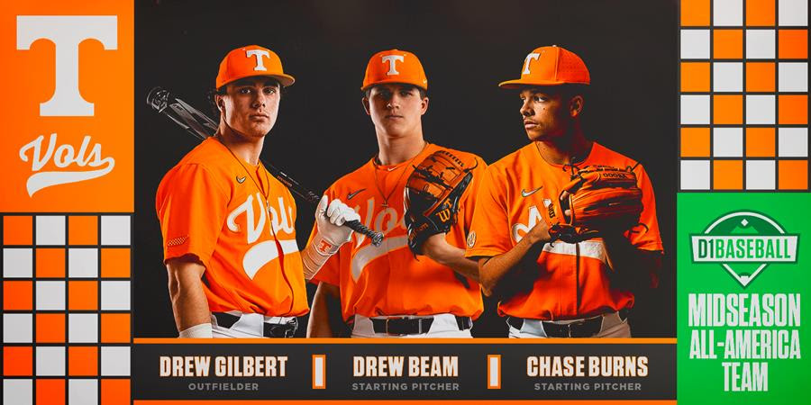 Four Vols Earn Midseason Recognition from D1Baseball.com