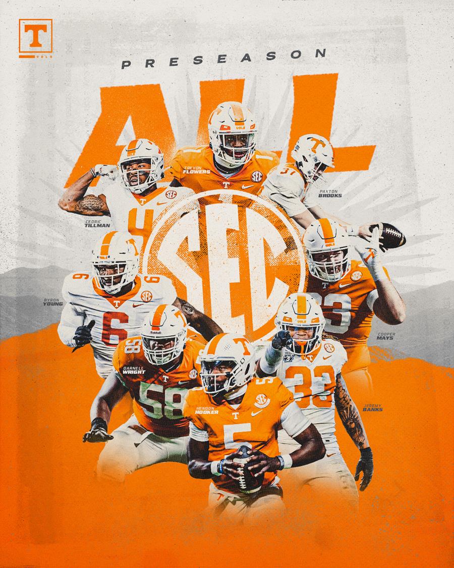 Eight Vols Selected To Preseason AllSEC Media Teams