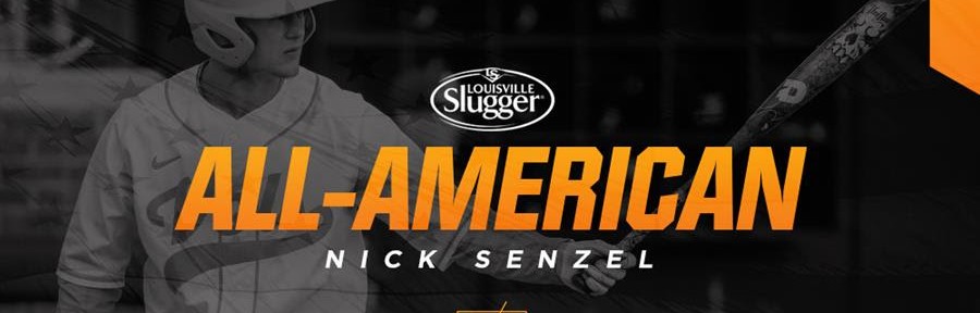 SENZEL TABBED LOUISVILLE SLUGGER ALL-AMERICAN